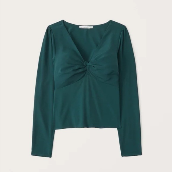 Abercrombie long sleeve twist blouse xxs NWT - Picture 5 of 6